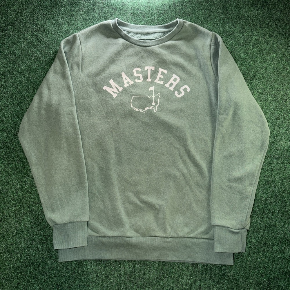 Masters Golf Crewneck Pullover Men's Size Small Green Masters Pullover Golf